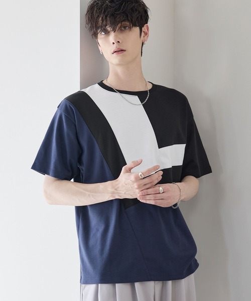 ASTRONOMY(アストロノミー)の「Buyer’s Select/CROSS CUT Tシャツ(Tシャツ/カットソー・メンズ・グレー系/ネイビー系/ベージュ系・M/L)」の3枚目の写真