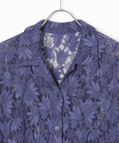 PAGEBOY(ページボーイ)の「WEB限定アイテム/レースカイキンシャツ (半袖)(シャツ/ブラウス・レディース・オフホワイト/ブラック/モカ/ネイビー系1/イエロー系その他/グレイッシュベージュ/レッド/ブラウン・FREE)」の22枚目の写真