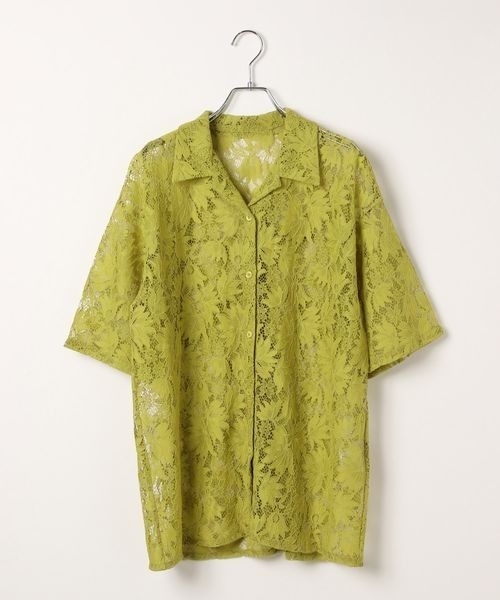 ブラウス シャツ レースカイキンシャツ (半袖) レディース PAGEBOY ブラウス シャツ レースカイキンシャツ (半袖