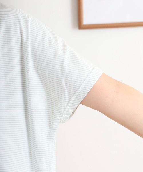 クリームソーダ刺繍ドルマンTシャツ emago ナチュラル カジュアル 大人 かわいい 北欧 Tシャツ　クリームソーダ EMAGO クリームソーダ刺繍ドルマンTシャツ（Tシャツ/カットソー
