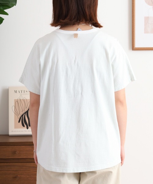 クリームソーダ刺繍ドルマンTシャツ emago ナチュラル カジュアル 大人 かわいい 北欧 Tシャツ　クリームソーダ Emago tシャツ EMAGO クリームソーダ刺繍ドルマンTシャツ