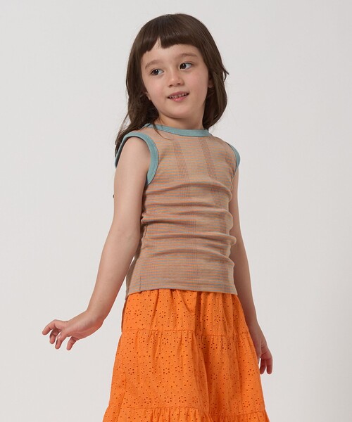 green label relaxing（グリーンレーベルリラクシング）の「【別注】＜Robert P. Miller＞タンクトップ / キッズ  100cm-130cm（タンクトップ・キッズ・ダークオレンジ/ライトピンク/オレンジ・130cm/120cm/100cm/110cm）」の6枚目の写真