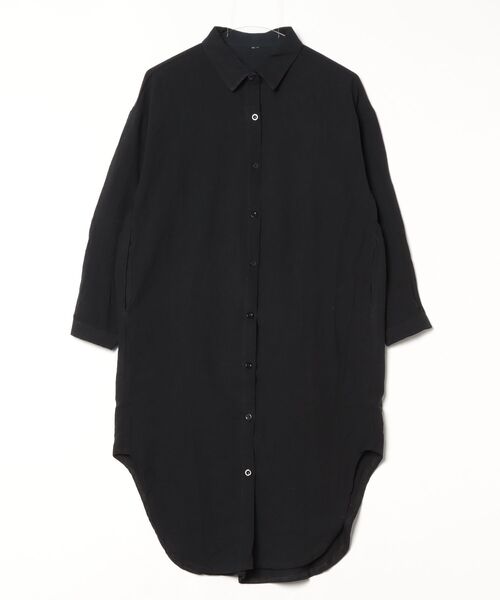 Per sist ence（パーシエンス）の「楊柳シャツワンピース（シャツワンピース・レディース・ブルー/ホワイト/テラコッタ/ブラック・ONE SIZE）」の9枚目の写真