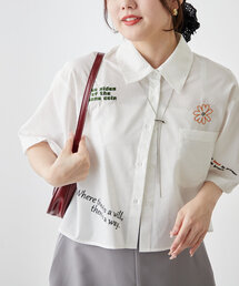continuer de NICE CLAUP（コンティニューデナイスクラップ）の「色々刺繍ショートシャツ（シャツ/ブラウス）」