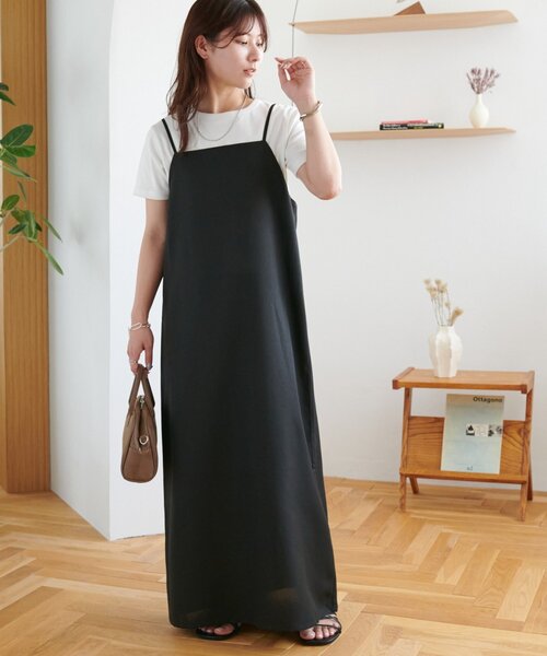 DISCOAT(ディスコート)の「【WEB限定】リネンライクキャミワンピース(ワンピース・レディース・ブラック/グレー/モカ/グレイッシュベージュ/オレンジ/サンドベージュ/ダークグレー・FREE)」の11枚目の写真