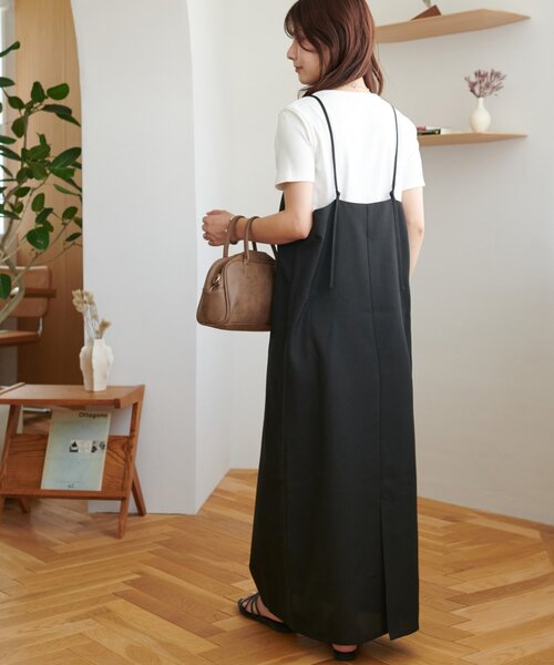 DISCOAT(ディスコート)の「【WEB限定】リネンライクキャミワンピース(ワンピース・レディース・ブラック/グレー/モカ/グレイッシュベージュ/オレンジ/サンドベージュ/ダークグレー・FREE)」の15枚目の写真