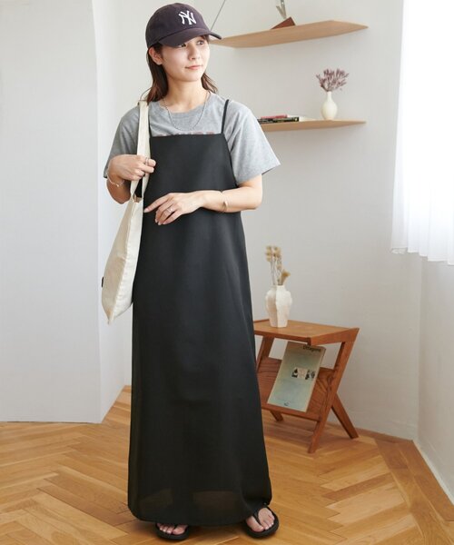 DISCOAT(ディスコート)の「【WEB限定】リネンライクキャミワンピース(ワンピース・レディース・ブラック/グレー/モカ/グレイッシュベージュ/オレンジ/サンドベージュ/ダークグレー・FREE)」の17枚目の写真