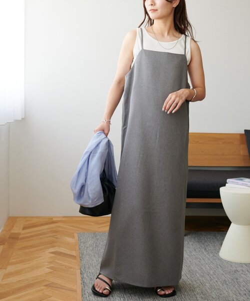 DISCOAT(ディスコート)の「【WEB限定】リネンライクキャミワンピース(ワンピース・レディース・ブラック/グレー/モカ/グレイッシュベージュ/オレンジ/サンドベージュ/ダークグレー・FREE)」の21枚目の写真