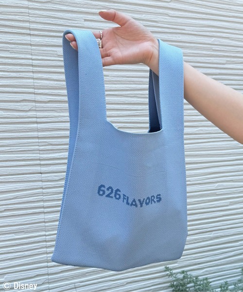 DOUBLE NAME（ダブルネーム）の「【Disney】リロ＆スティッチ ICE CREAMニットバッグ（ハンドバッグ・レディース・ブルー・FREE）」の3枚目の写真