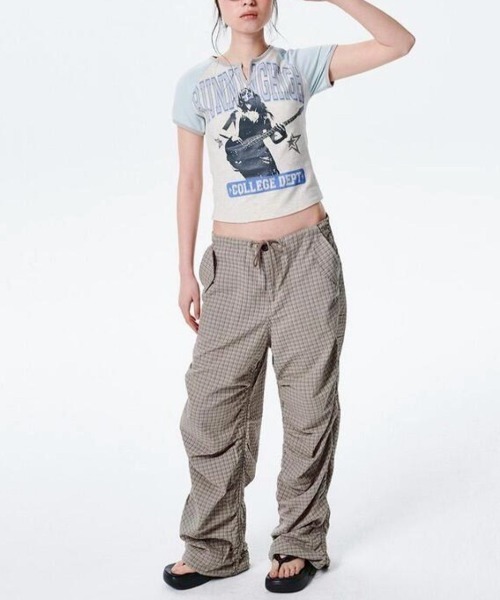 tシャツ 「runningHIGH」VARSITY LOGO H/S TEE レディース runningHIGH（ランニングハイ）の「【runningHIGH】VARSITY LOGO
