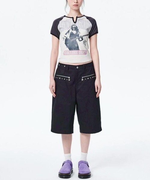 tシャツ 「runningHIGH」VARSITY LOGO H/S TEE レディース runningHIGH（ランニングハイ）の「【runningHIGH】VARSITY LOGO