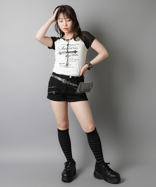 合皮ブレスレット/スタッズ/フェアリーグランジ（ブレスレット