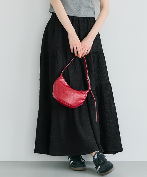 セール】クロスシャーリングギャザースカート シワ防止/吸水速乾