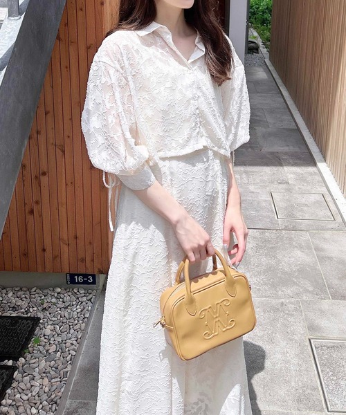 INGNI（イング）の「ドロストシャツ＋ワンピース／セットアップ（セットアップ・レディース・アイボリー/ブラック/チャコールグレー/ブラウン・M）」の9枚目の写真