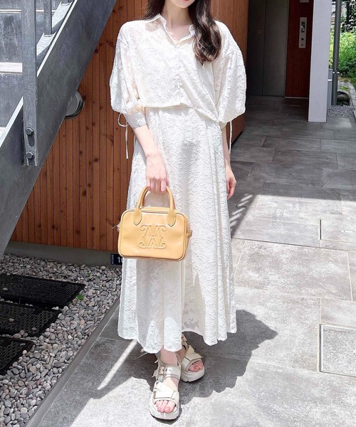 INGNI（イング）の「ドロストシャツ＋ワンピース／セットアップ（セットアップ・レディース・アイボリー/ブラック/チャコールグレー/ブラウン・M）」の10枚目の写真