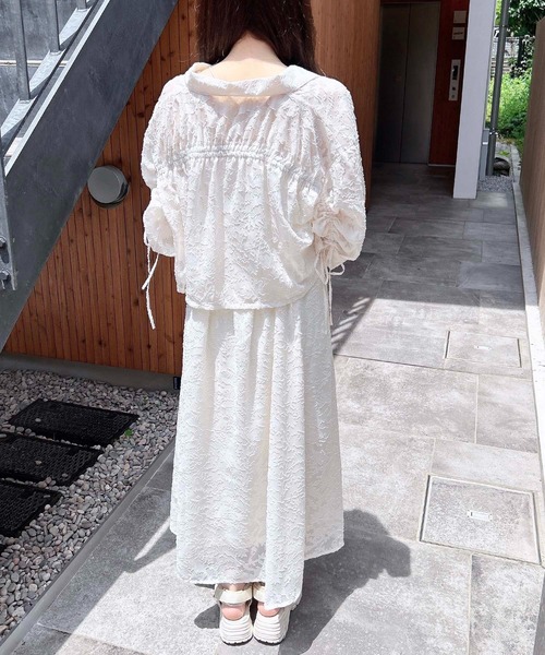 INGNI（イング）の「ドロストシャツ＋ワンピース／セットアップ（セットアップ・レディース・アイボリー/ブラック/チャコールグレー/ブラウン・M）」の12枚目の写真