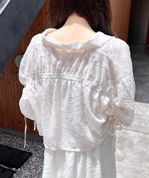 INGNI（イング）の「ドロストシャツ＋ワンピース／セットアップ（セットアップ・レディース・アイボリー/ブラック/チャコールグレー/ブラウン・M）」の11枚目の写真