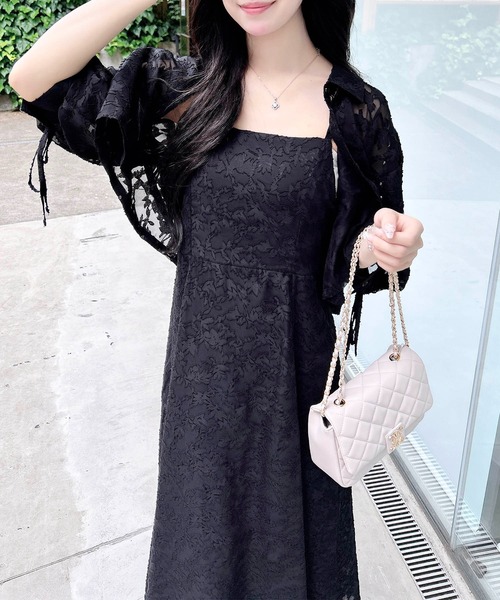 INGNI（イング）の「ドロストシャツ＋ワンピース／セットアップ（セットアップ・レディース・アイボリー/ブラック/チャコールグレー/ブラウン・M）」の13枚目の写真