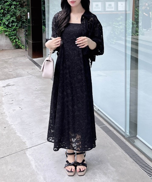 INGNI（イング）の「ドロストシャツ＋ワンピース／セットアップ（セットアップ・レディース・アイボリー/ブラック/チャコールグレー/ブラウン・M）」の15枚目の写真