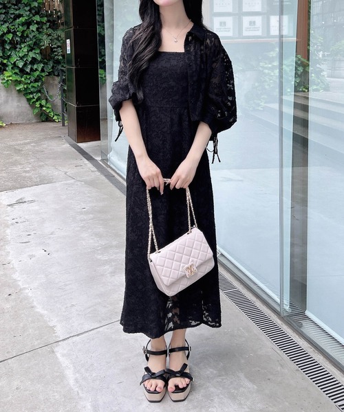 INGNI（イング）の「ドロストシャツ＋ワンピース／セットアップ（セットアップ・レディース・アイボリー/ブラック/チャコールグレー/ブラウン・M）」の16枚目の写真