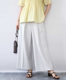 MK MICHEL KLEIN | センタープレス入りストレートワイドパンツ/UVカット/接触冷感/速乾/洗える(その他パンツ)