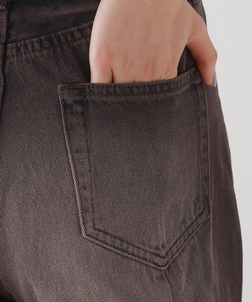 RAGEBLUE（レイジブルー）の「ヴィンテージライク/オーバーダイワイドデニムパンツ（デニムパンツ・レディース・ライトブルー/ブラック・SMALL/MEDIUM）」の16枚目の写真