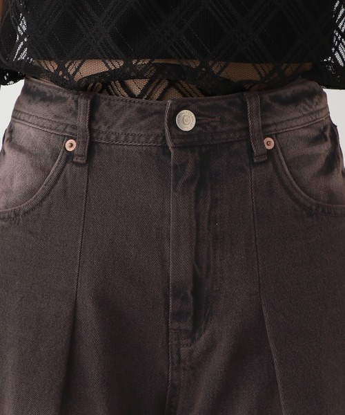 RAGEBLUE（レイジブルー）の「ヴィンテージライク/オーバーダイワイドデニムパンツ（デニムパンツ・レディース・ライトブルー/ブラック・SMALL/MEDIUM）」の17枚目の写真