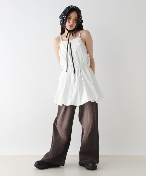 RAGEBLUE（レイジブルー）の「ヴィンテージライク/オーバーダイワイドデニムパンツ（デニムパンツ・レディース・ライトブルー/ブラック・SMALL/MEDIUM）」の22枚目の写真