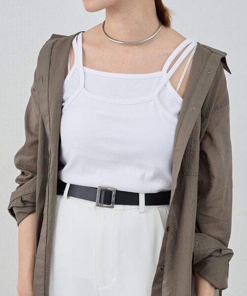 SHENERY(シーナリー)の「ダブルストラップキャミソール(キャミソール・レディース・ベージュ系その他2/オフホワイト・FREE)」の16枚目の写真