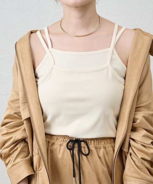 SHENERY(シーナリー)の「ダブルストラップキャミソール(キャミソール・レディース・ベージュ系その他2/オフホワイト・FREE)」の3枚目の写真