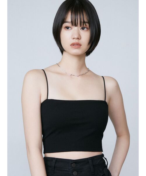 EMODA（エモダ）の「ボックスキャミソール（キャミソール・レディース・ホワイト/ブラック/グレー・FREE）」の4枚目の写真