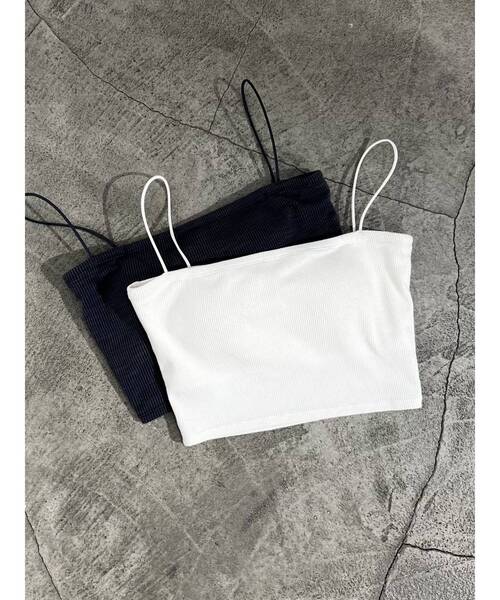 EMODA（エモダ）の「ボックスキャミソール（キャミソール・レディース・ホワイト/ブラック/グレー・FREE）」の10枚目の写真