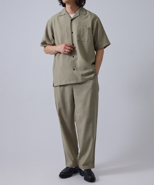 LE CERCLE par rope'（ルセルクルパーロペ）の「リネンブレンドストレートイージーパンツ/セットアップ対応/軽量/イージーケア（その他パンツ・メンズ・チャコールグレー/ベージュ系その他/キャメル・M/L/LL）」の10枚目の写真