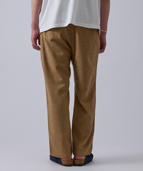 LE CERCLE par rope'（ルセルクルパーロペ）の「リネンブレンドストレートイージーパンツ/セットアップ対応/軽量/イージーケア（その他パンツ・メンズ・チャコールグレー/ベージュ系その他/キャメル・M/L/LL）」の21枚目の写真