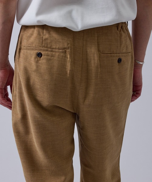 LE CERCLE par rope'（ルセルクルパーロペ）の「リネンブレンドストレートイージーパンツ/セットアップ対応/軽量/イージーケア（その他パンツ・メンズ・チャコールグレー/ベージュ系その他/キャメル・M/L/LL）」の20枚目の写真