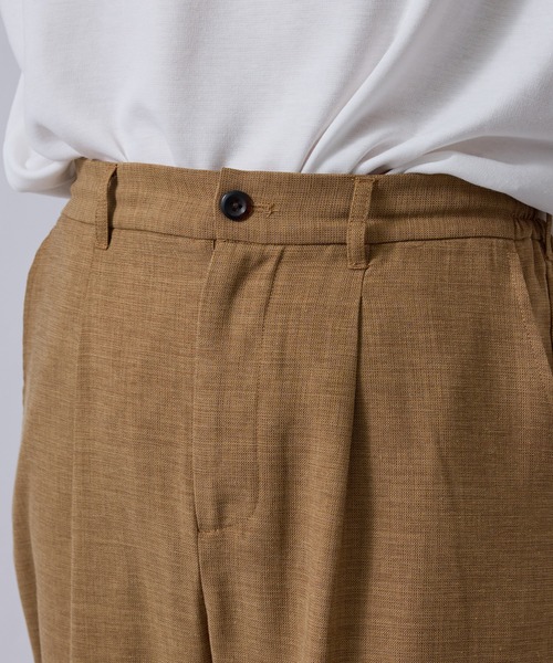 LE CERCLE par rope'（ルセルクルパーロペ）の「リネンブレンドストレートイージーパンツ/セットアップ対応/軽量/イージーケア（その他パンツ・メンズ・チャコールグレー/ベージュ系その他/キャメル・M/L/LL）」の18枚目の写真