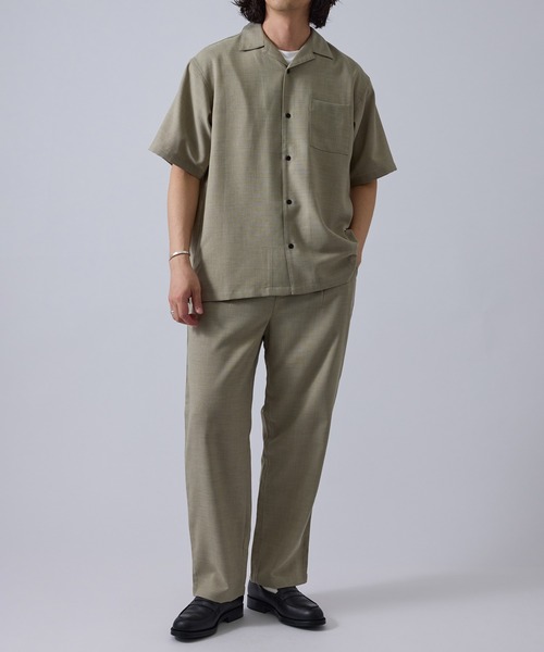 LE CERCLE par rope'（ルセルクルパーロペ）の「リネンブレンドストレートイージーパンツ/セットアップ対応/軽量/イージーケア（その他パンツ・メンズ・チャコールグレー/ベージュ系その他/キャメル・M/L/LL）」の9枚目の写真