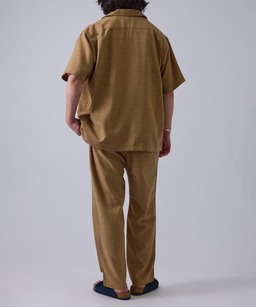 LE CERCLE par rope'（ルセルクルパーロペ）の「リネンブレンドストレートイージーパンツ/セットアップ対応/軽量/イージーケア（その他パンツ・メンズ・チャコールグレー/ベージュ系その他/キャメル・M/L/LL）」の7枚目の写真