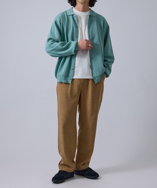 LE CERCLE par rope'（ルセルクルパーロペ）の「リネンブレンドストレートイージーパンツ/セットアップ対応/軽量/イージーケア（その他パンツ・メンズ・チャコールグレー/ベージュ系その他/キャメル・M/L/LL）」の15枚目の写真