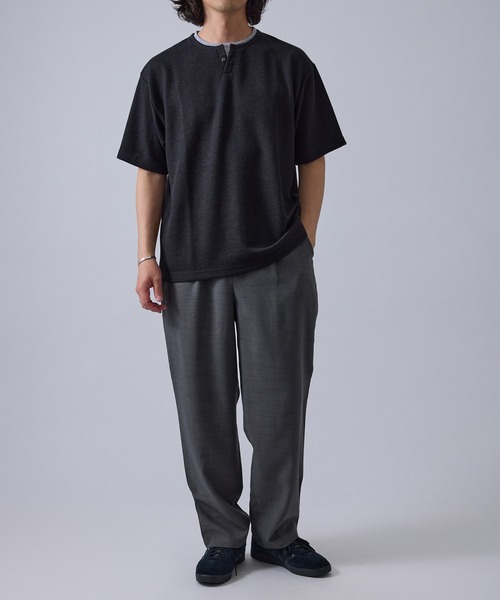 LE CERCLE par rope'（ルセルクルパーロペ）の「リネンブレンドストレートイージーパンツ/セットアップ対応/軽量/イージーケア（その他パンツ・メンズ・チャコールグレー/ベージュ系その他/キャメル・M/L/LL）」の13枚目の写真