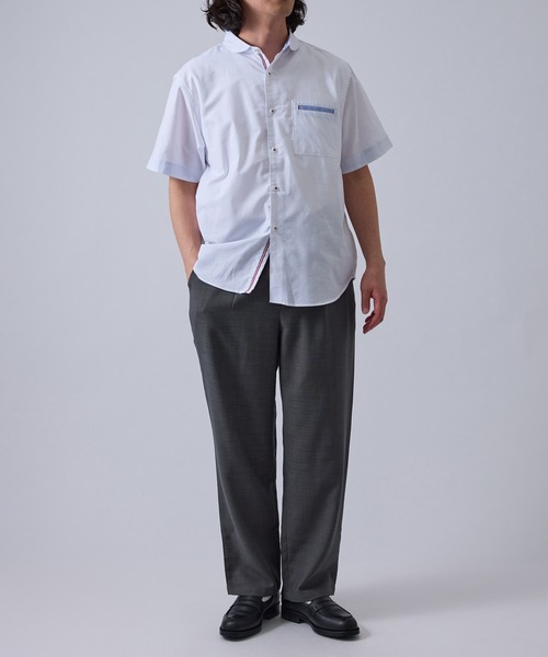 LE CERCLE par rope'（ルセルクルパーロペ）の「リネンブレンドストレートイージーパンツ/セットアップ対応/軽量/イージーケア（その他パンツ・メンズ・チャコールグレー/ベージュ系その他/キャメル・M/L/LL）」の12枚目の写真