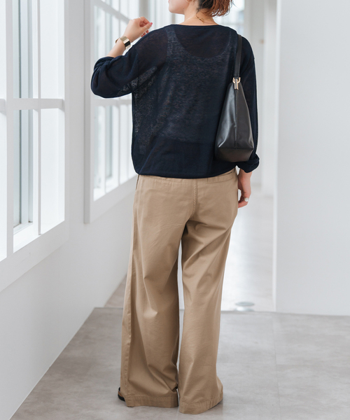Spick & Span（スピックアンドスパン）の「シアーカーディガン（カーディガン/ボレロ・レディース・ブラック/ホワイト×ホワイト/ブルー/ネイビー・FREE）」の22枚目の写真