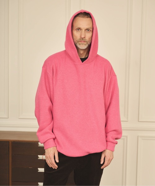 Kelen(ケレン)の「「KELEN MENS / ケレン メンズ」COLOR KNIT HOODIE(パーカー・メンズ・ブラック/ブラウン/ピンク/グリーン・40/38)」の8枚目の写真