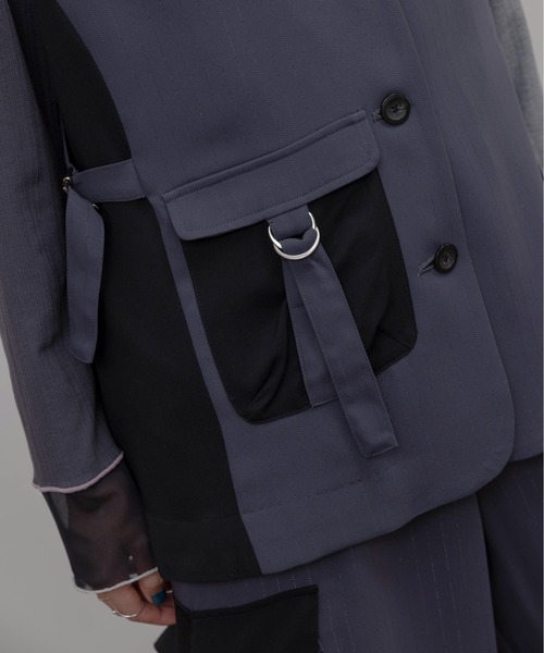 Eimee Law(エイミーロウ)の「ラメストライプミリタリーベスト(ベスト・レディース・スミクロ/ベージュ・FREE)」の16枚目の写真