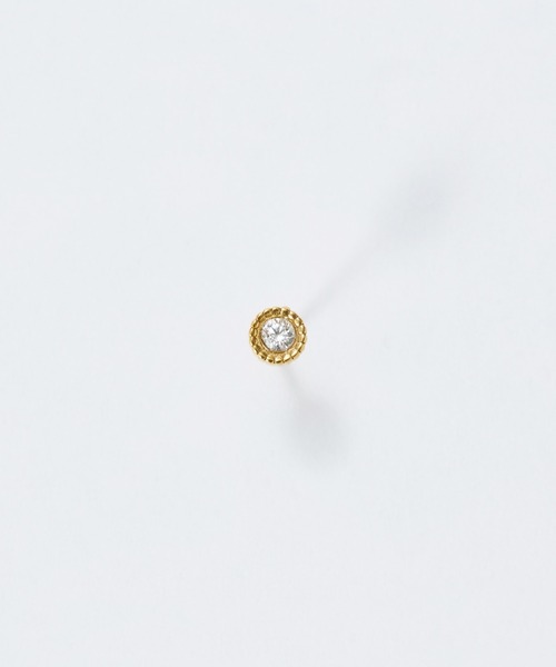 Phoebe(フィービィー)の「【金属アレルギー対応】プチシャイニングピアス(片耳)/サージカルステンレス(ピアス(片耳用)・レディース・シルバー/イエローゴールド・FREE)」の2枚目の写真