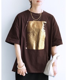 reca | 箔プリント半袖BIG Tシャツ(Tシャツ/カットソー)
