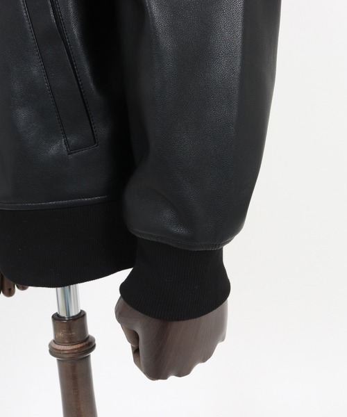 Magine(マージン)の「mj10909-Synthetic Leather Hooded Blouson フーデットブルゾン(ブルゾン・メンズ・ブラック/シルバー・48/46/44)」の5枚目の写真