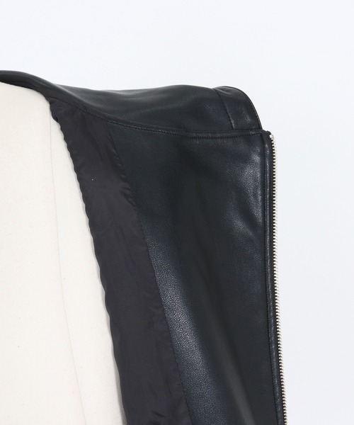 Magine(マージン)の「mj10909-Synthetic Leather Hooded Blouson フーデットブルゾン(ブルゾン・メンズ・ブラック/シルバー・48/46/44)」の3枚目の写真