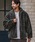 CAMBIOiJrIj́umj10926-Check Boa Zip Up Hooded Jacket@WbvAbvt[fB[ȋAE^[jvbu[