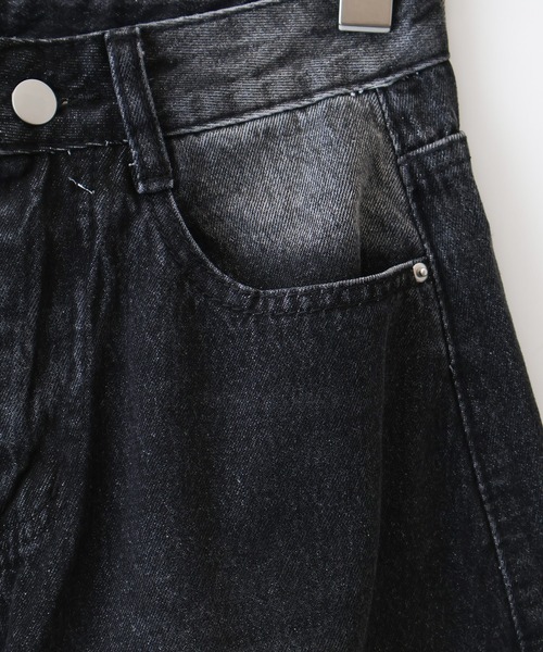SpRay(スプレイ)の「デニムカーゴハーフパンツ(カーゴパンツ・レディース・ブラック/ダークブルー・SMALL/MEDIUM)」の4枚目の写真
